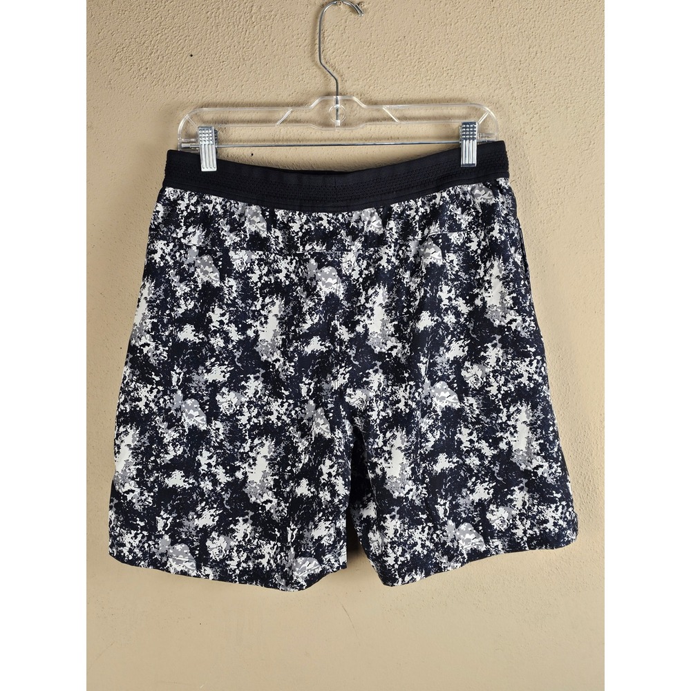 Fabletics Mens‎ Black White Gray The Fundamental Lined Shorts Medium - Picture 2 of 5